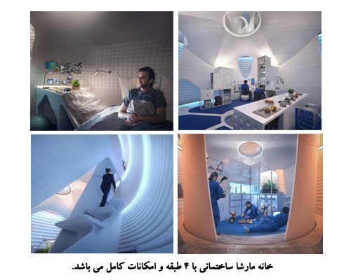 خانه مریخی چاپ سه بعدی